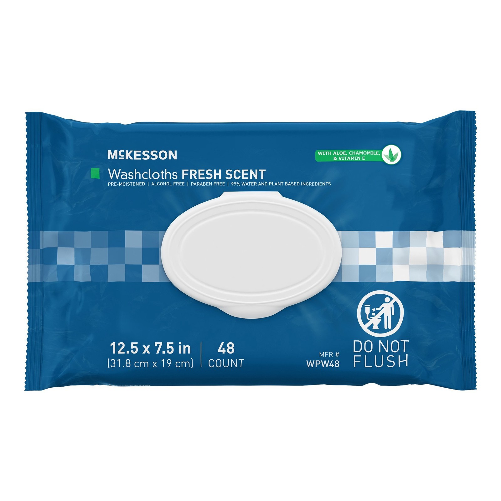 McKesson Personal Cleansing Wipe 7.5 x 12.5" WPW48 6 Pack 288 Wipes