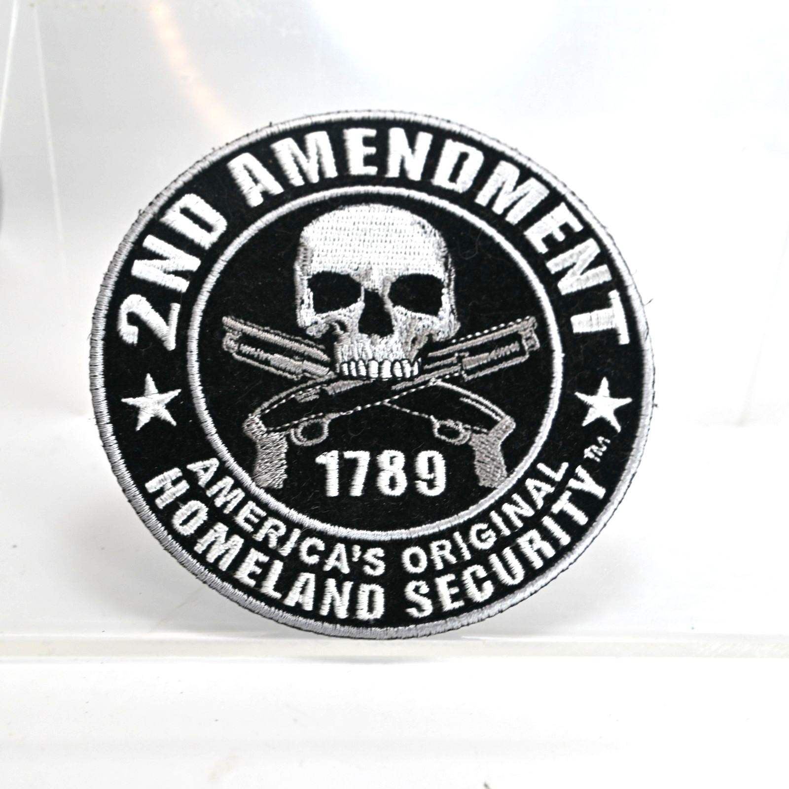 Ivamis trading co 2nd amendment patch 4 in black and white