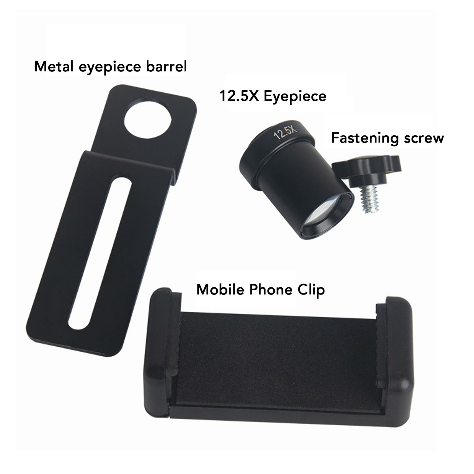 Microscope Lens Cellphone Adapter 12.5X Eyepiece Microscope Smartphone Cam Hot
