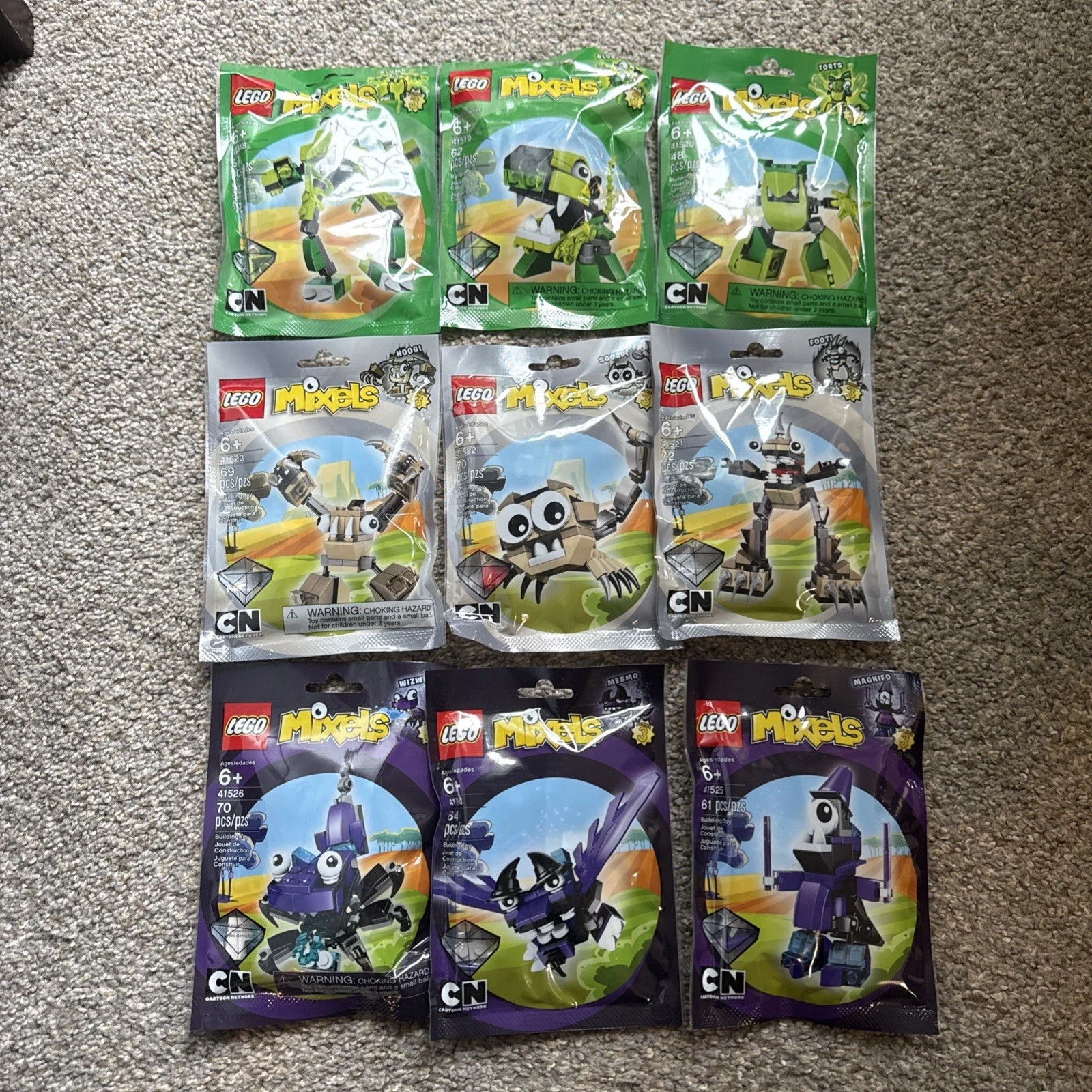 LEGO Mixels Series 3, Complete Set of 9, New Unopened, Mint Condition