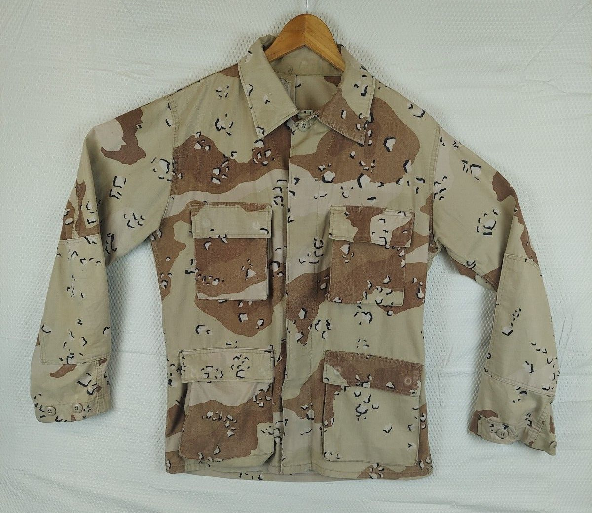 US Army Desert Chocolate Chip 5 Color Camo Coat Jacket Size Small Regular