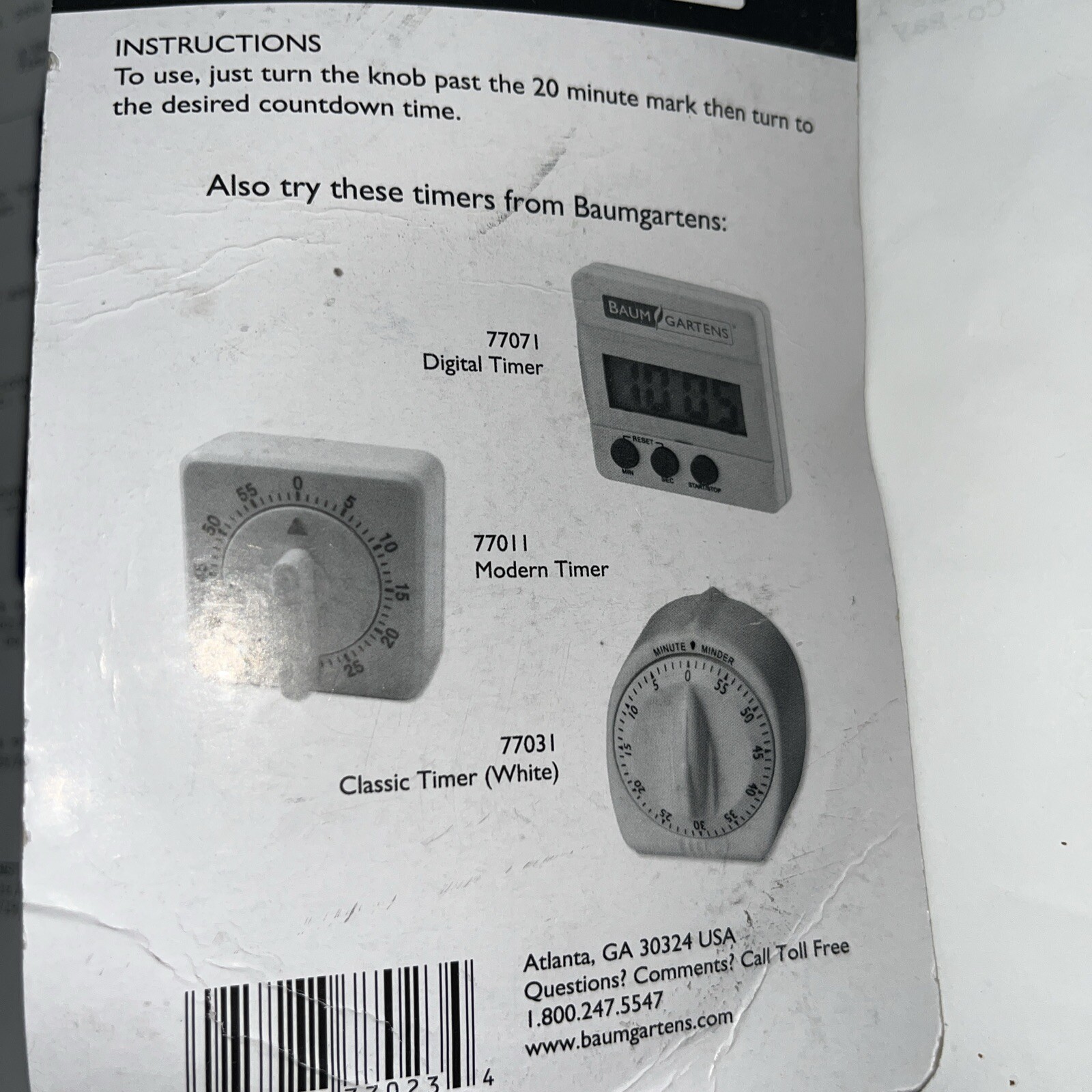 NEW Baumgartens Translucent Conical Kitchen Cooking Timer, Blue-S