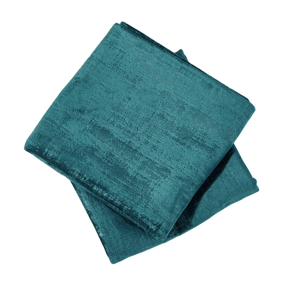 Pack of 2 Textured Velvet Soft Solid Decorative Square Throw Pillow Covers Set
