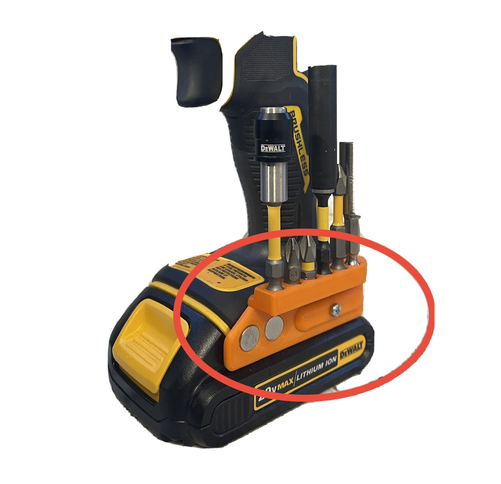 Magnetic Bit Holder for DeWalt Brushless 20V 18V 12V Tools With Screw