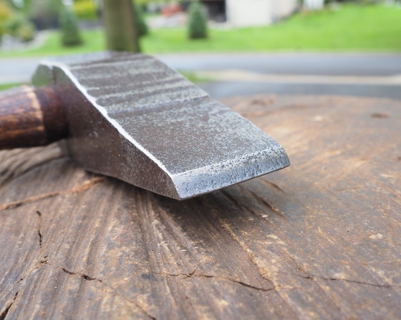 SHARP 4LB SLANT FACED STRAIGHT BUTCHER DIAGONAL CUT OFF BLACKSMITH HAMMER ANVIL
