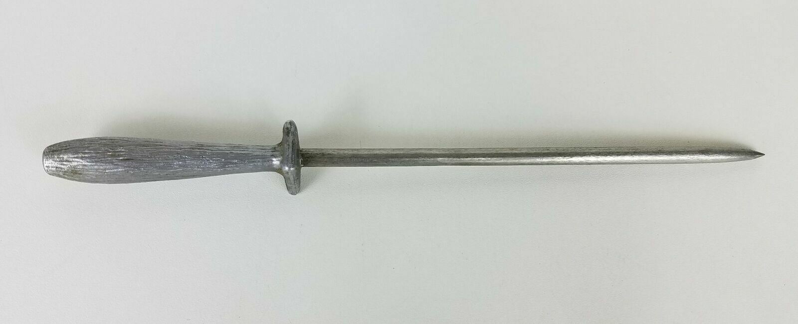 Collectible AYCOCK KNIFE Honing Steel Handmade Aluminum Bark Salem Oregon - EUC