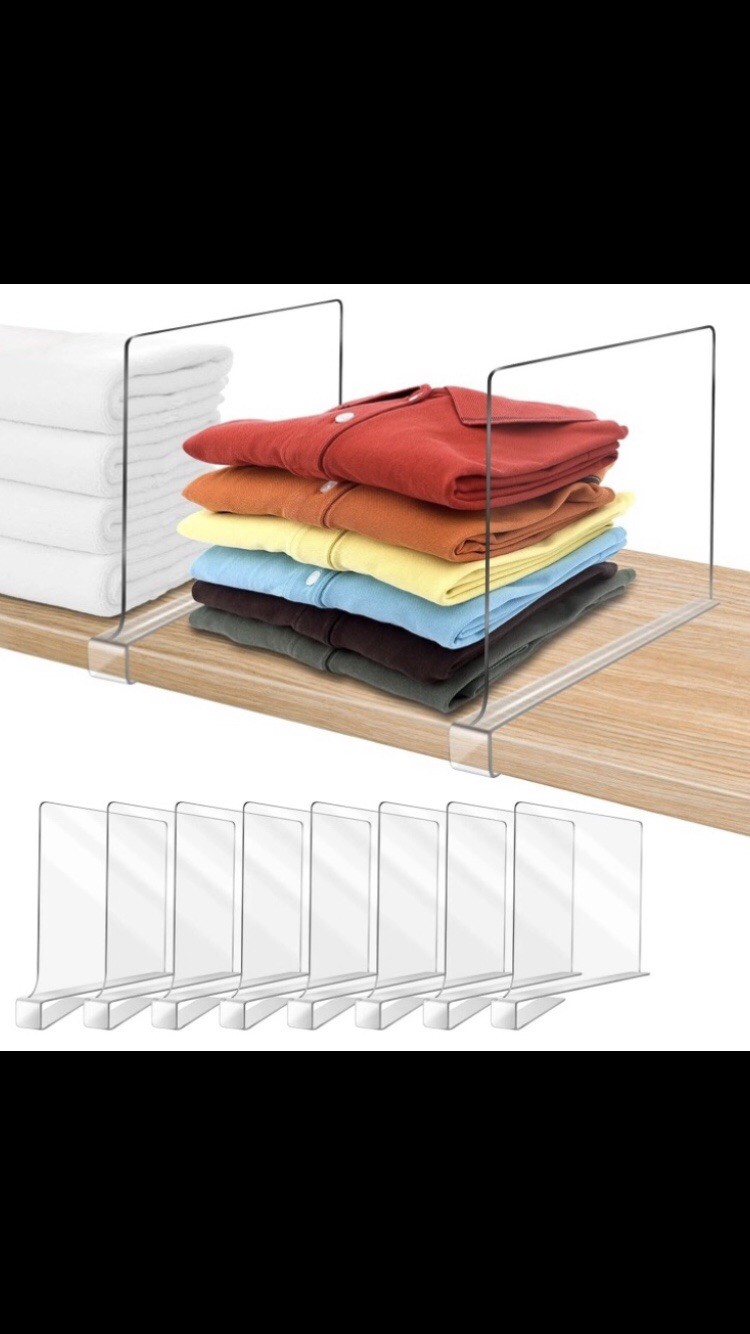 Acrylic Shelf Dividers for Closet Organizat Closet Shelf Divider Closet 10 Pack