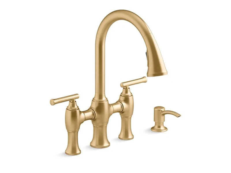 NEW KOHLER K-R28705-SD-2MB Oresund Bridge Kitchen Sink Faucet with Two Function