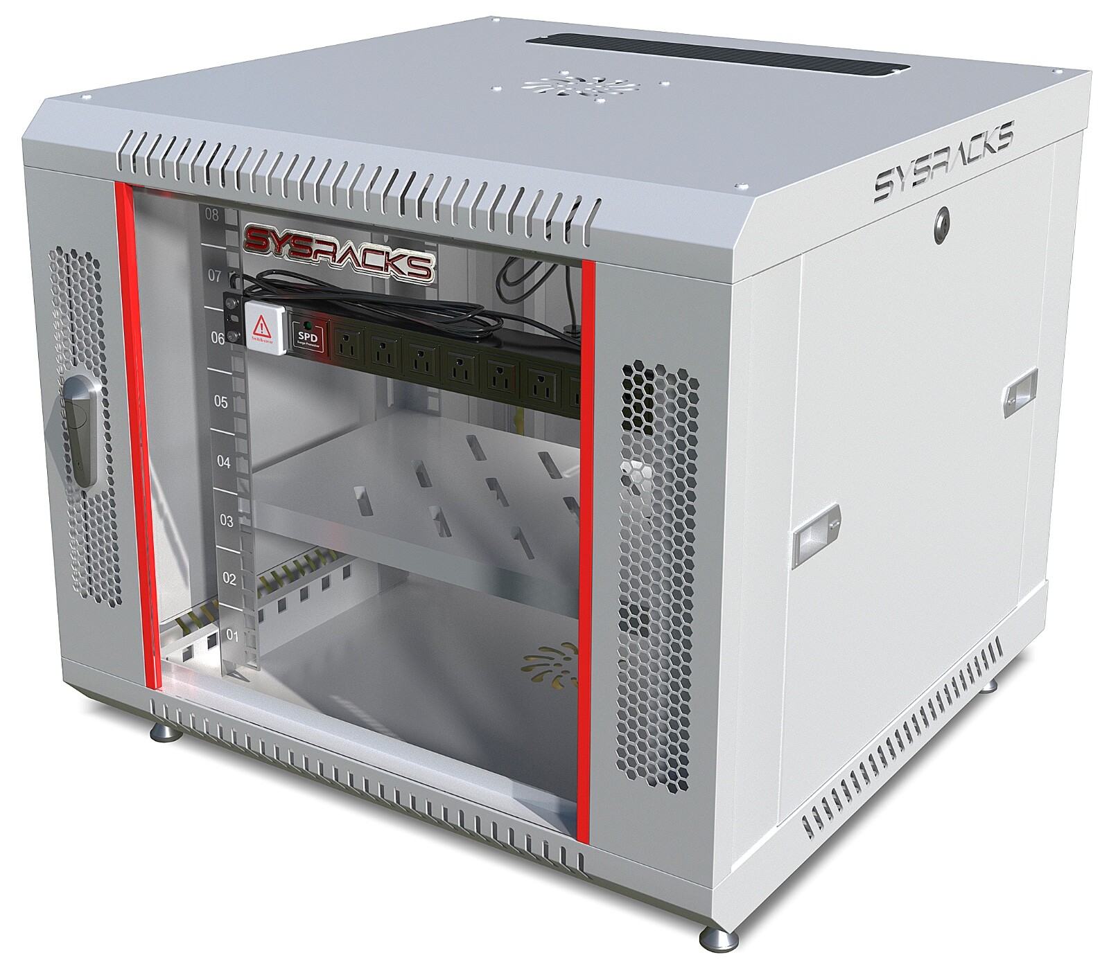 Sysracks 9U Wall Mount Server Rack Cabinet 24" Deep 19" Network Enclosure
