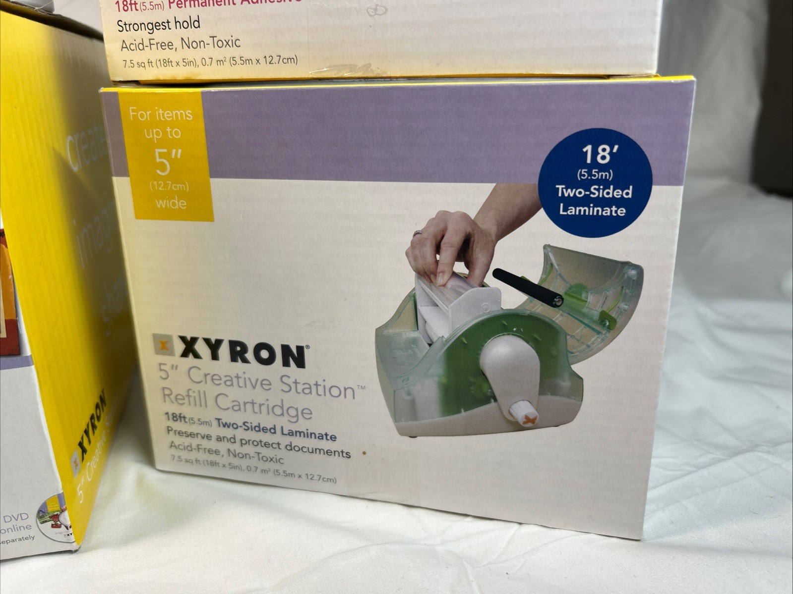 XYRON 5” Creative Station Applicator with 3 refill cartridges NEW Laminator