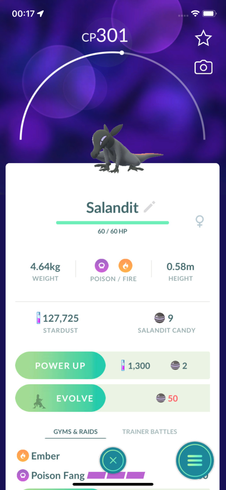 #757 Salandit Female (Evolve) ! Same Day Shippment or Next Day Guaranteed
