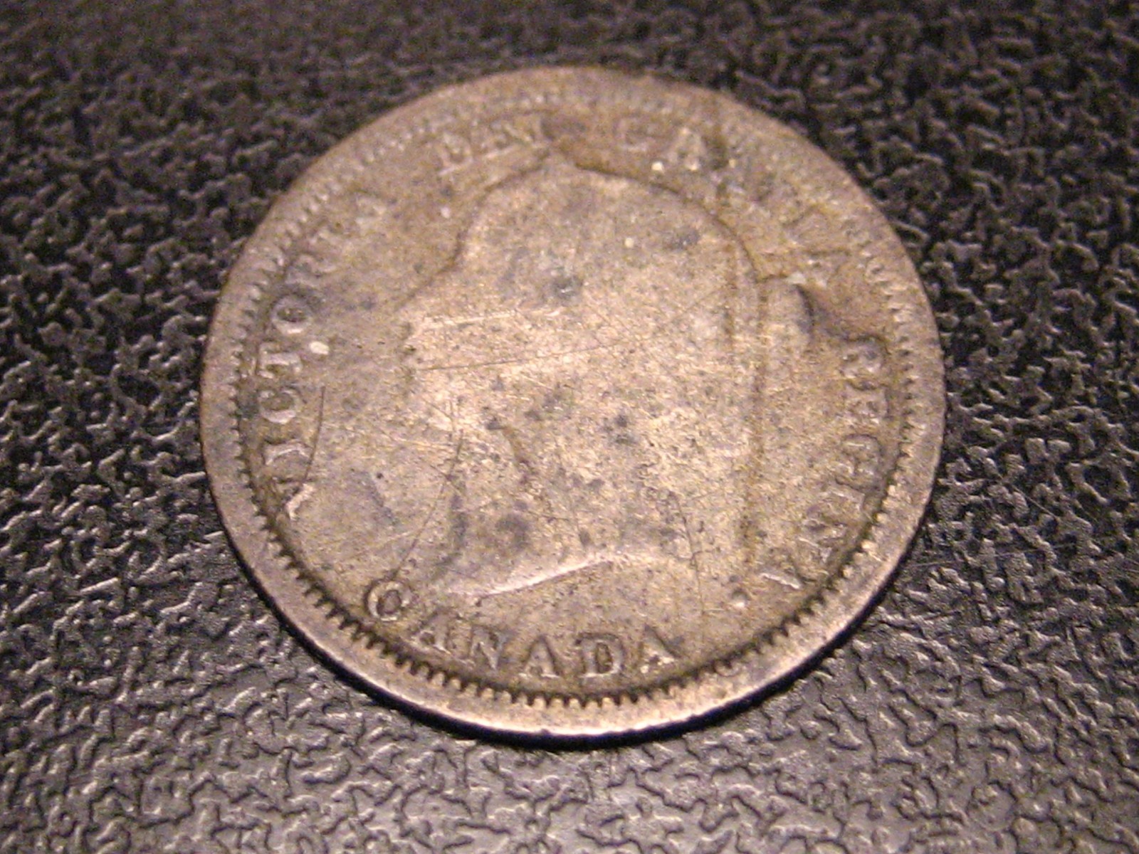 1870 Canadian 5 Cent Silver Flat Rim