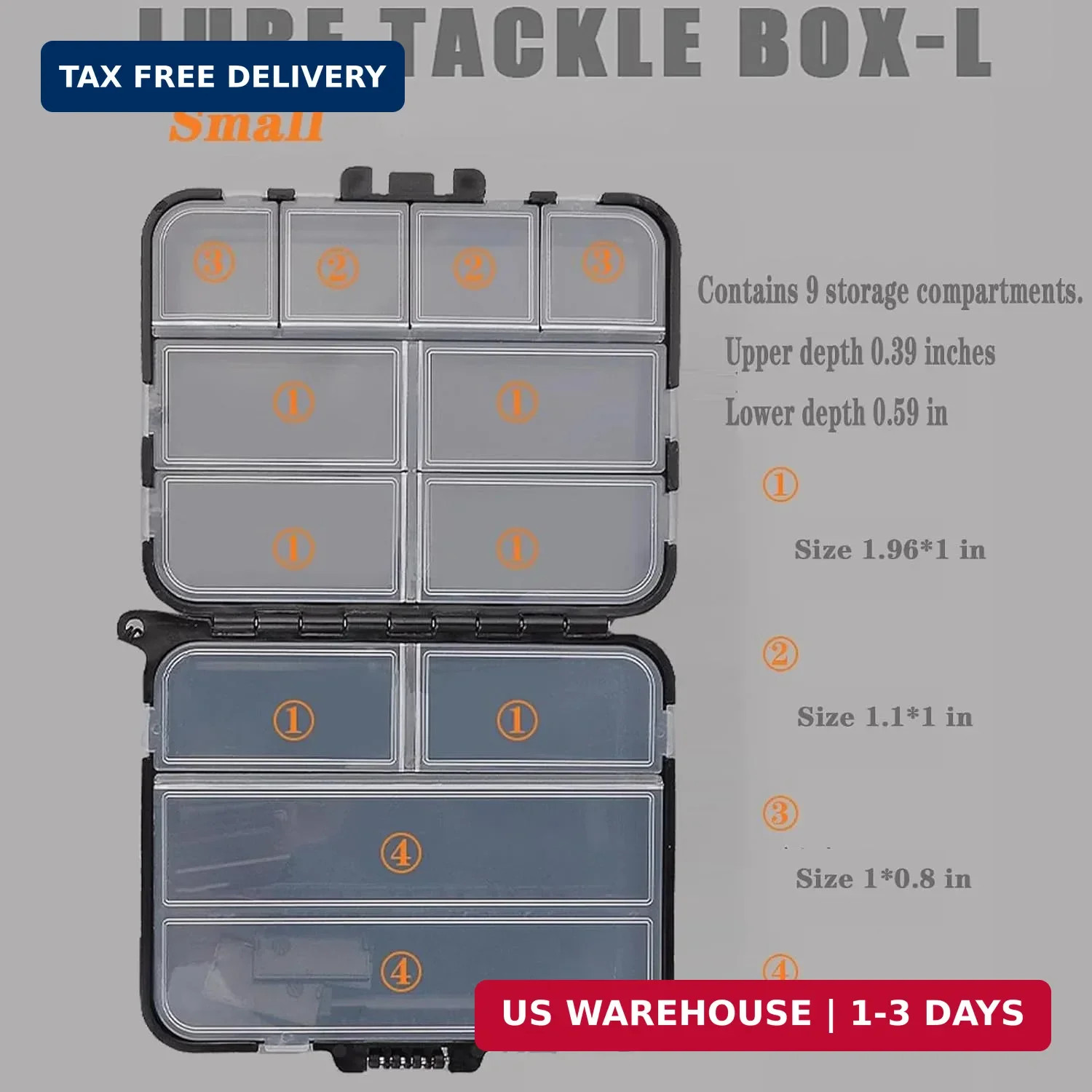 5 Pack Mini Plastic Tackle Boxes for Small Tackle Box Organizer, Ideal for Fishi