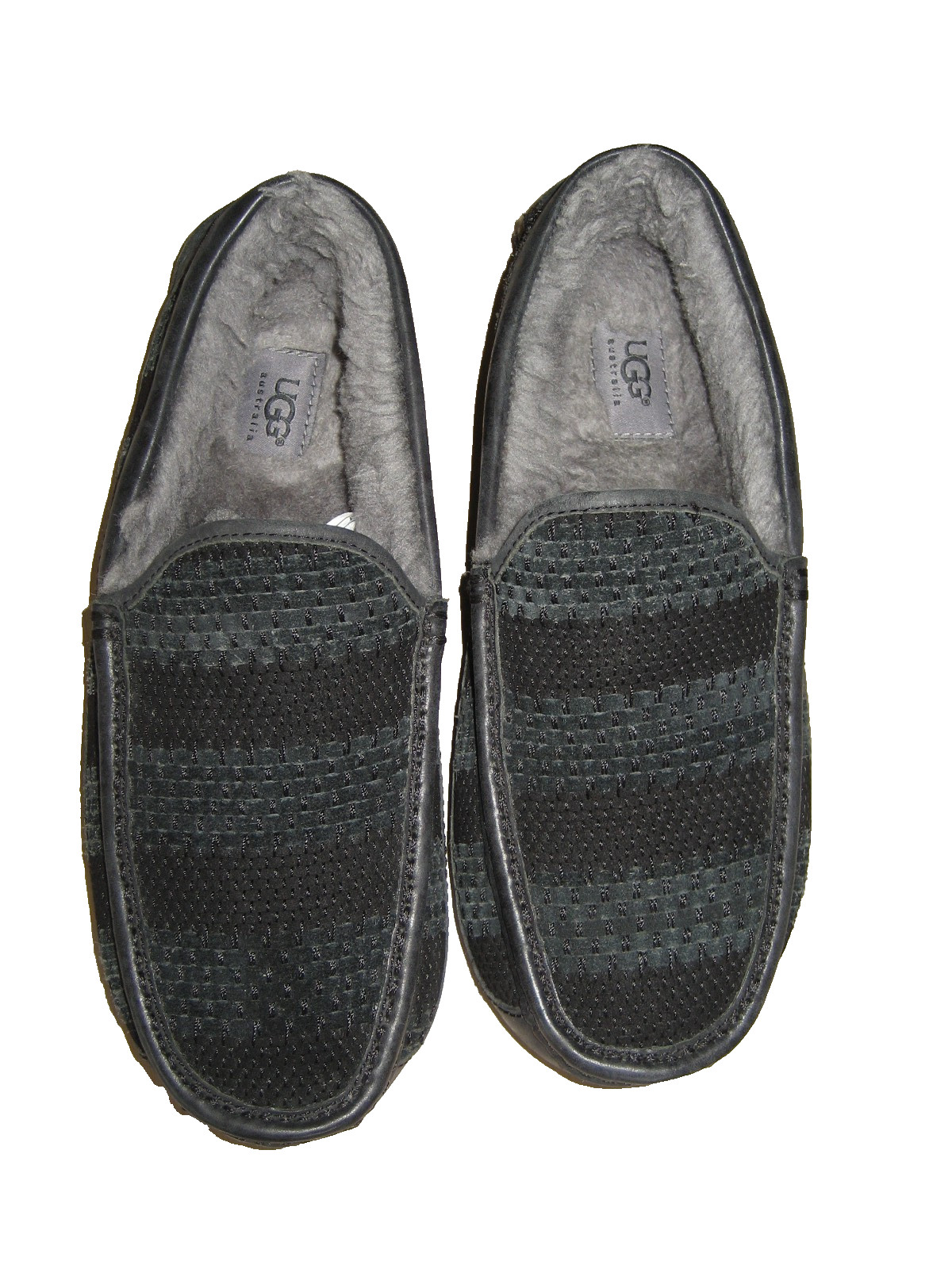 UGG AUSTRALIA S/N 10-10663 F19015L BLACK/GRAY SLIPPER SIZE 10