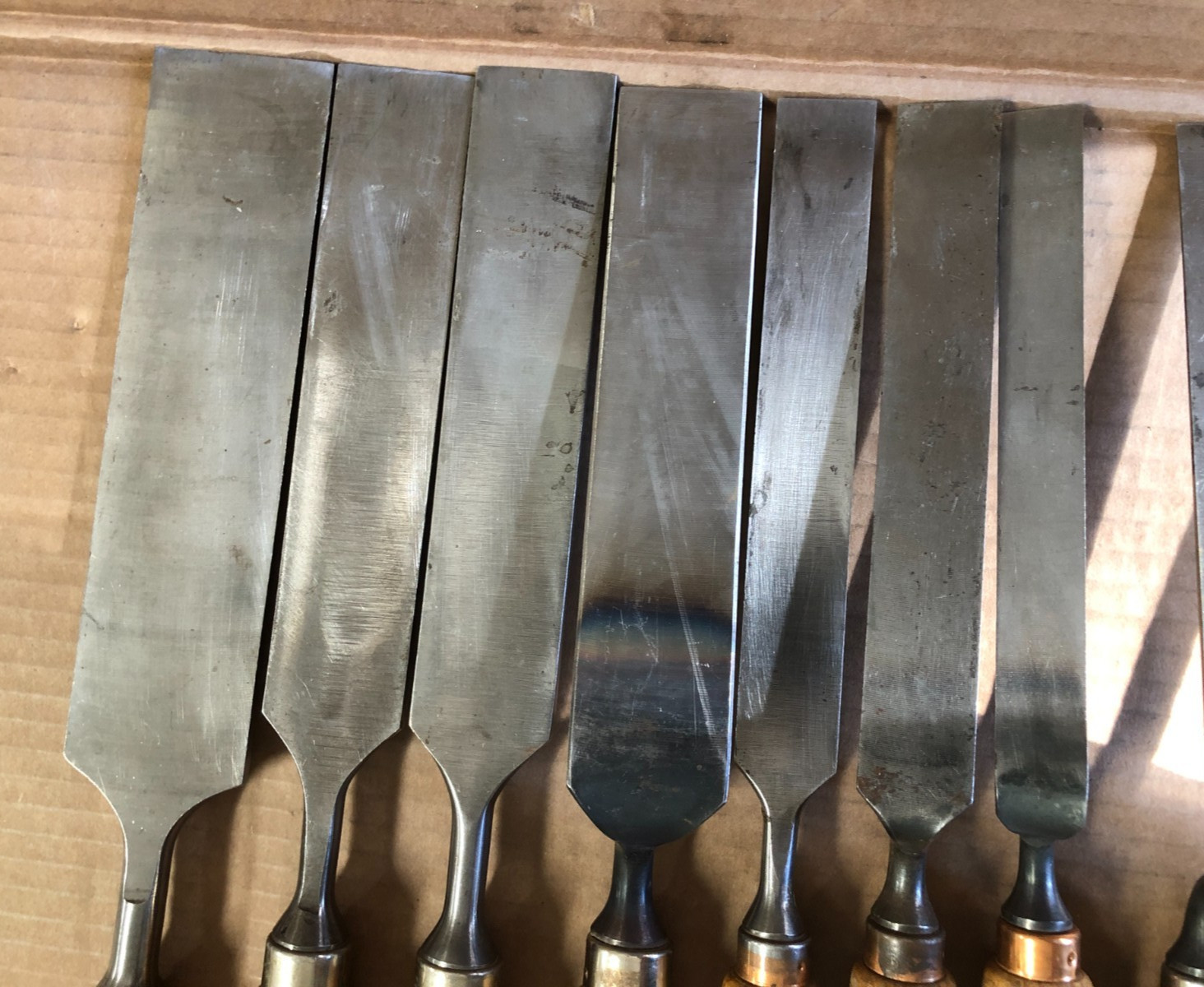 Graduated Cranked Neck Set of 10 Buck Bros Gouges Tang Chisels