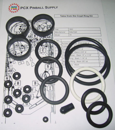 1993 Data East Tales from the Crypt Rubber Ring Kit