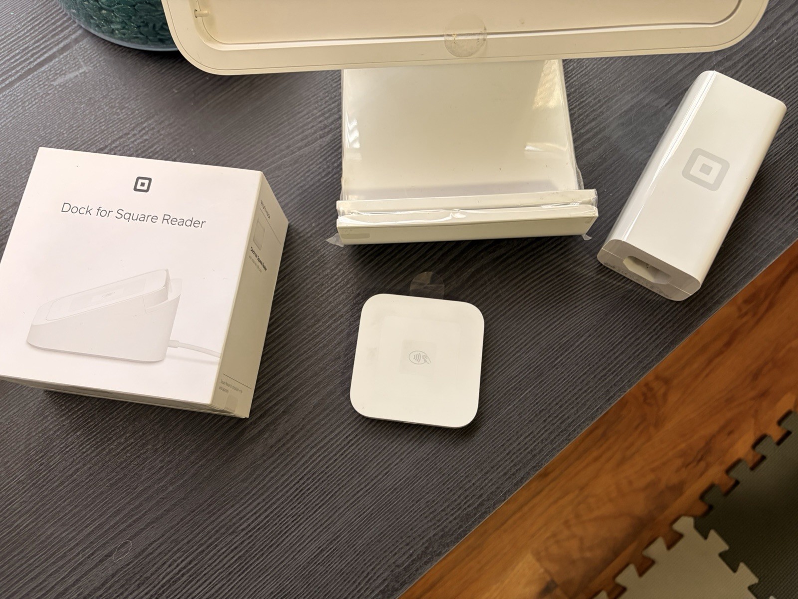 Square Square Stand POS System with Dock for Square Reader, White