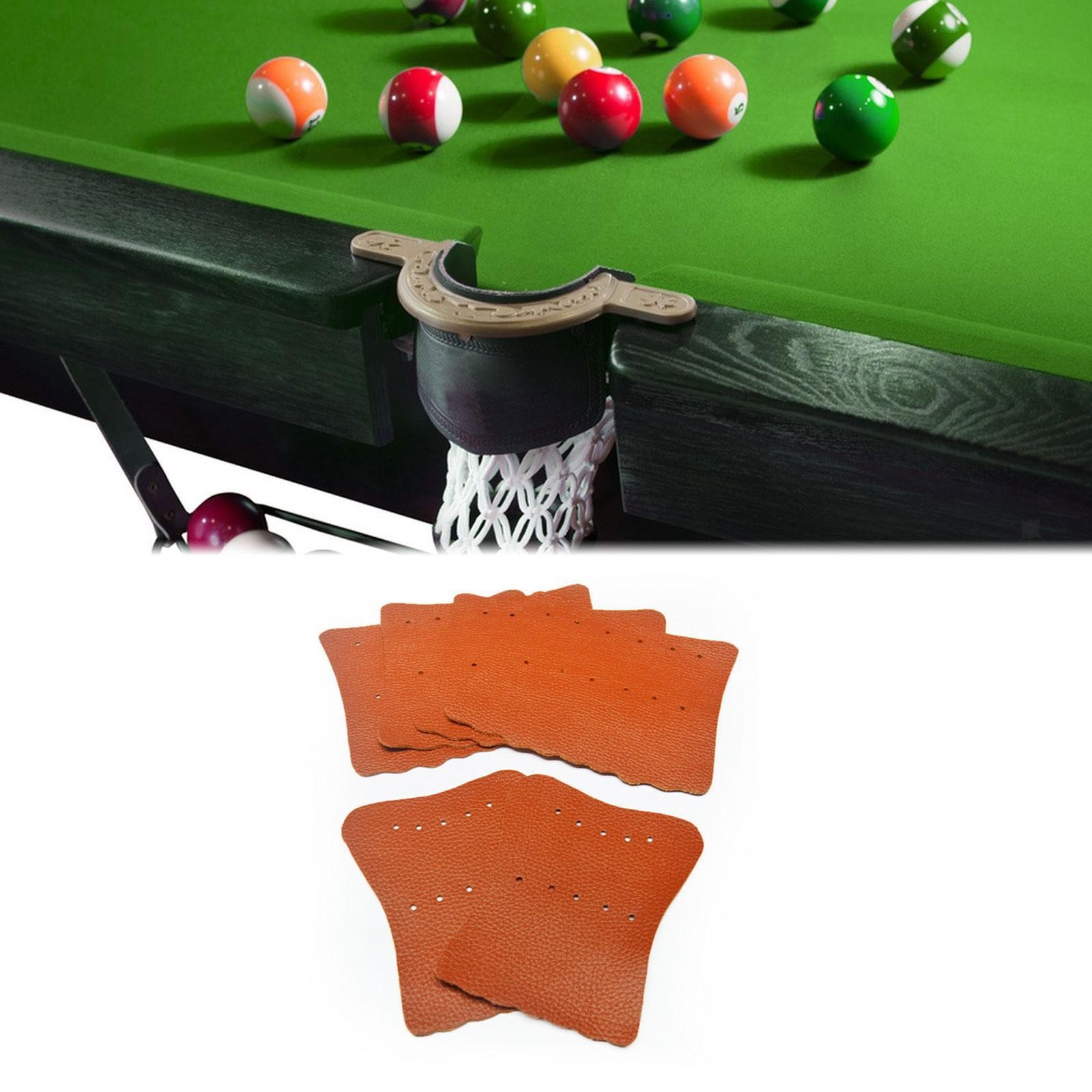 6Pcs Pool Table Pocket Liners PU Leather Sturdy Wear Resistant Training Replace