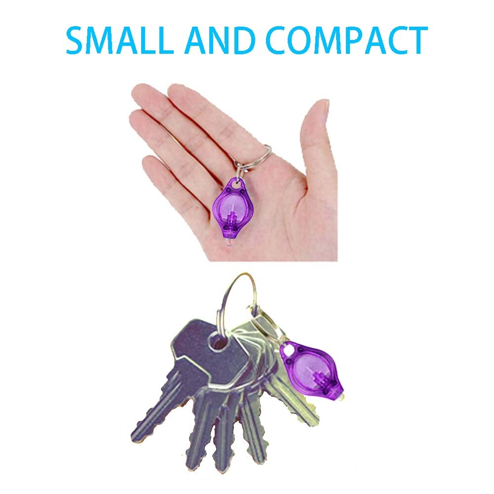 50-100PCS LED Keychain Flashlight 395nm UV Light Keychain Black light UV Lights