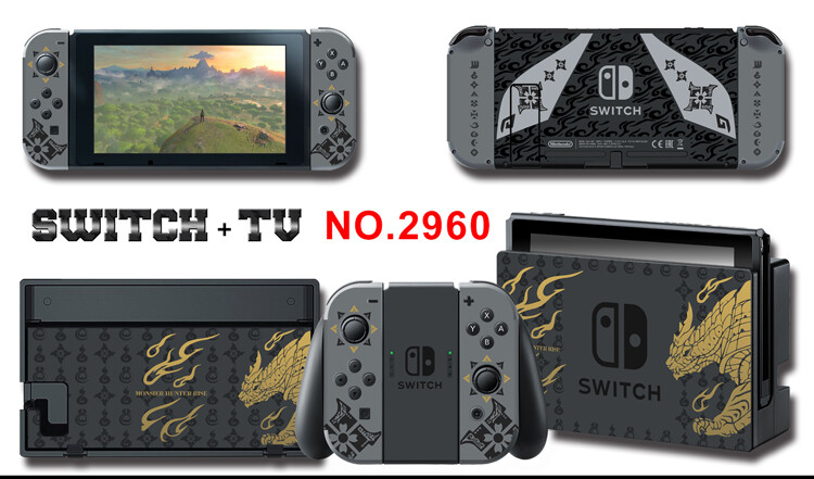 Vinyl Decal Skin Sticker Protector for Nintendo Switch Monster Hunter Rise #2960