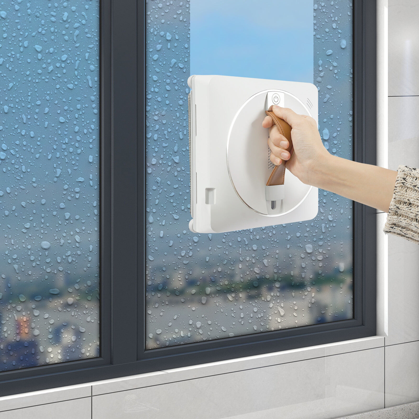 2-Way Spray Smart Glass Cleaning Machine Window Cleaner Robot & Remote Control