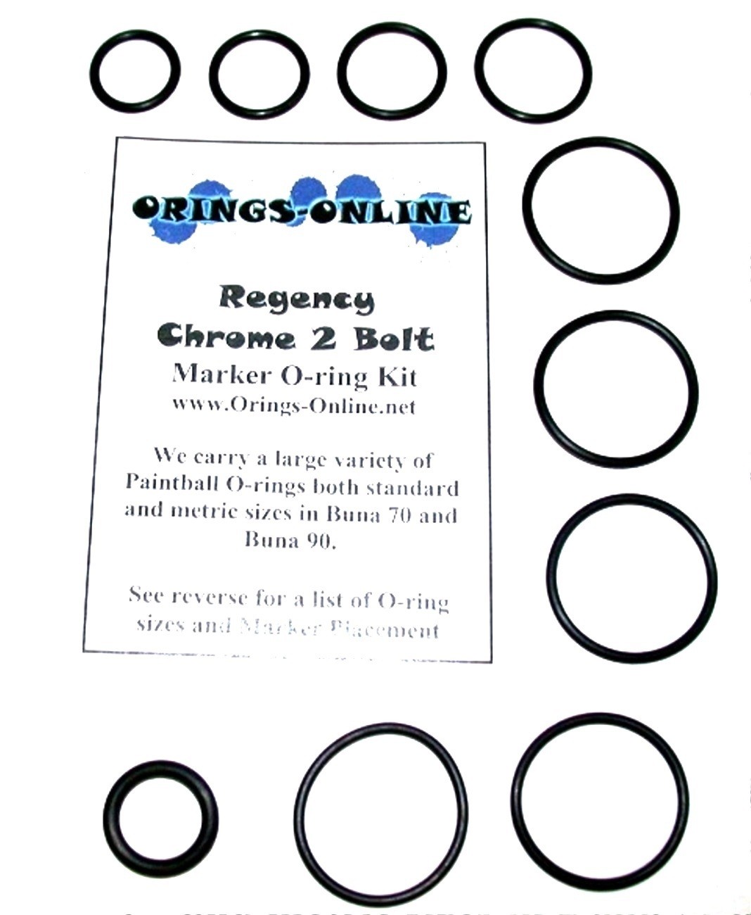 Regency Chrome 2 Bolt Paintball O-ring Oring Kit x 4 rebuilds / kits