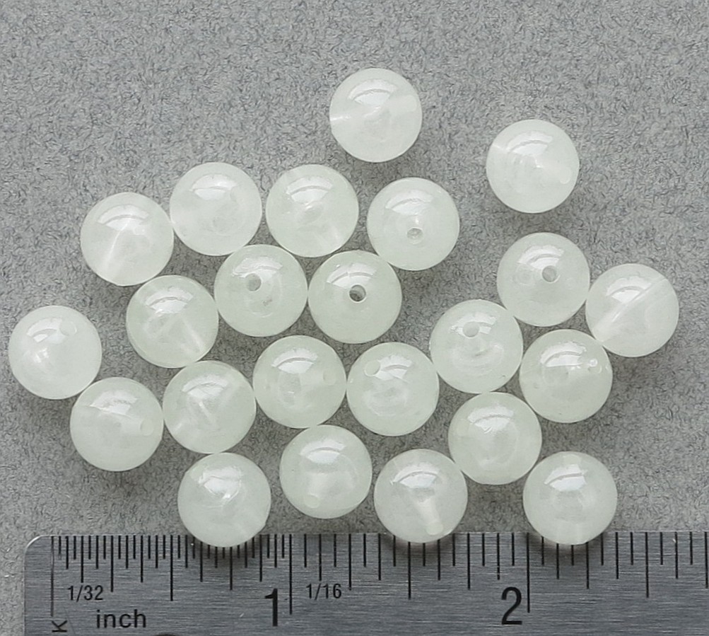10mm 100 Ct Round Glo in the Dark Glow Beads USA Fishing Tackle