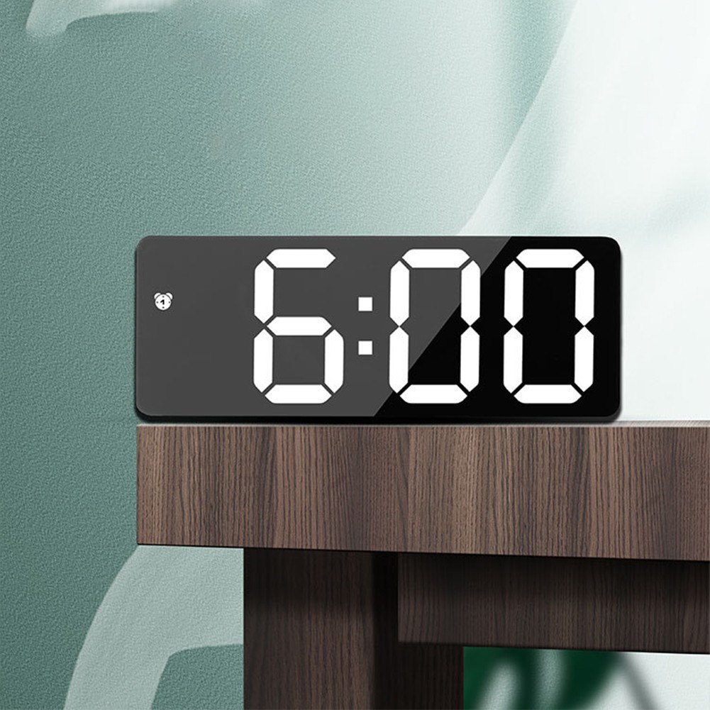 Smart Digital Alarm Clocks for Bedrooms, LED Screen, Snooze, Dimmable, 12/24Hr
