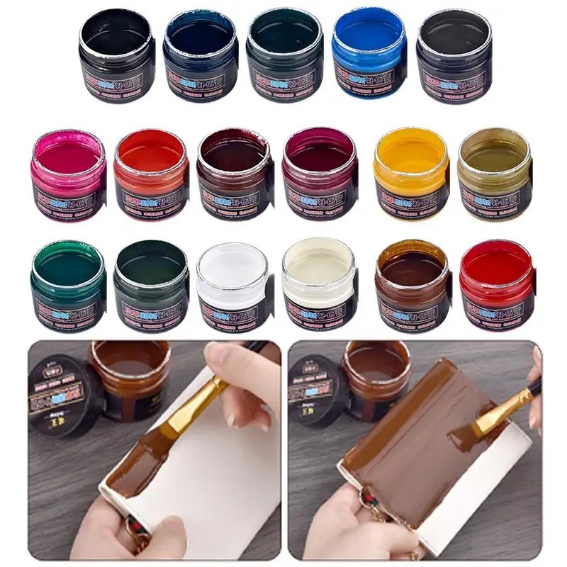 50g Leather Dye Pigment Liquid Repair Paint for Car Seats Bags Shoes Sneakers