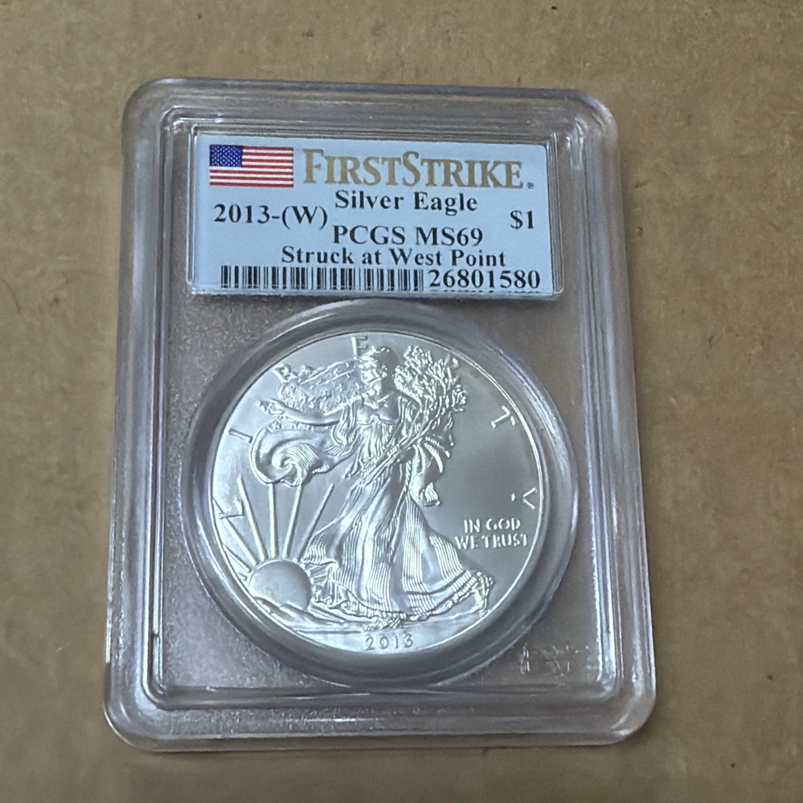 2013 (W) Silver Eagle PCGS MS69 First Strike At West Point Coins