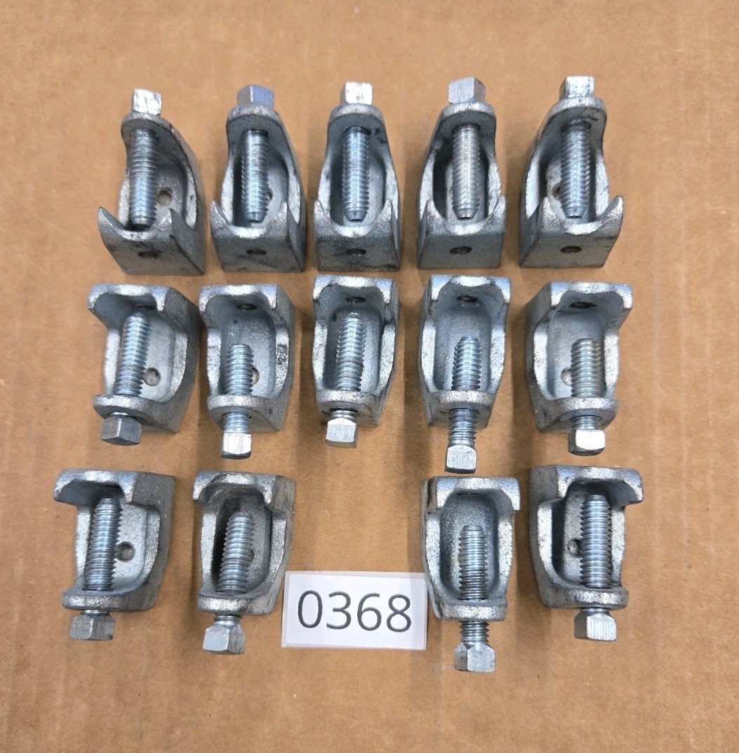 1/4 in Maleable Iron Beam Clamps, Zinc Plated ,Z500,Superstrut-Lot of 14-