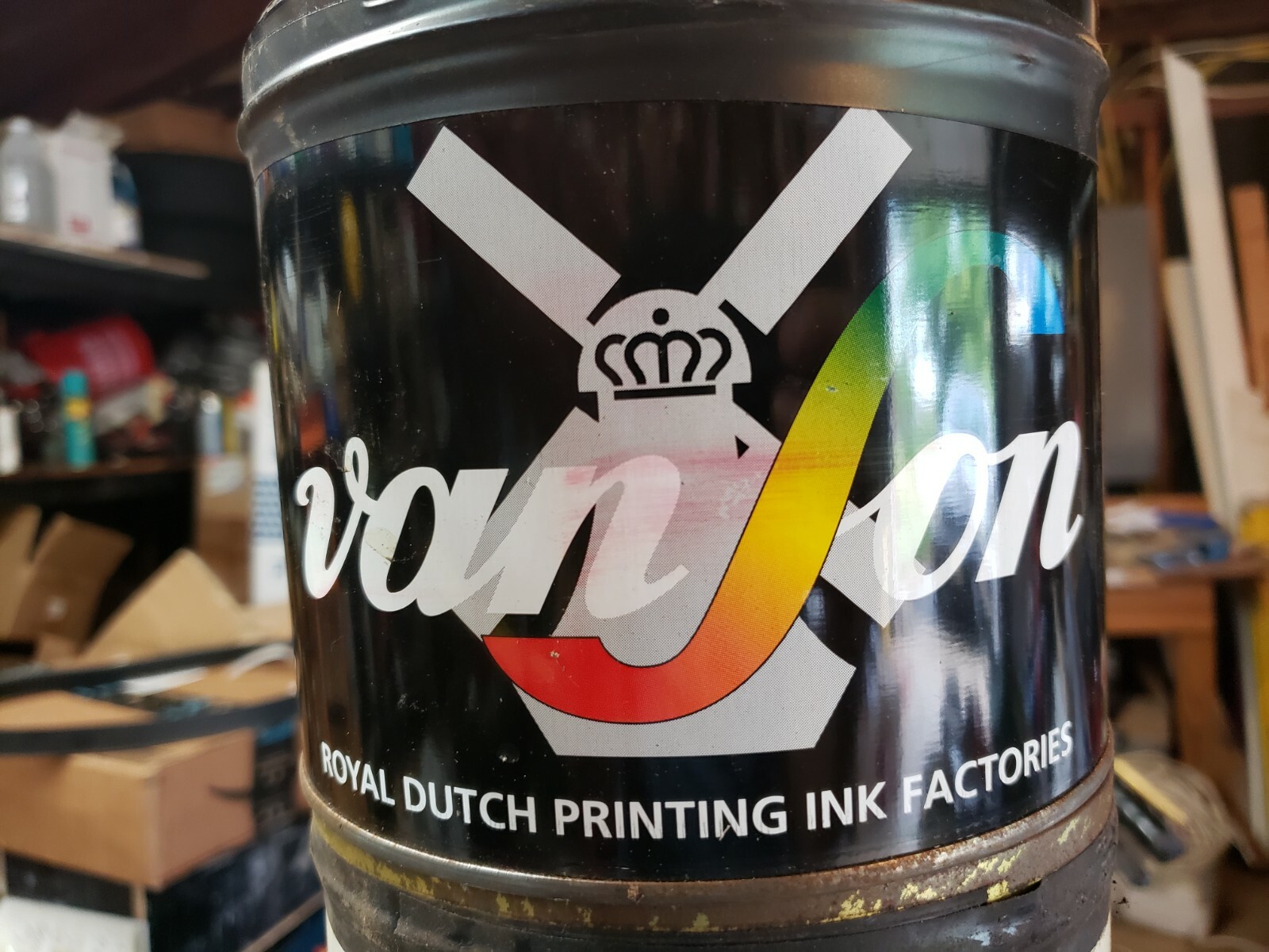 oos Used 5 lb. can Van Son Infinity Pantone BLUE Printing Ink