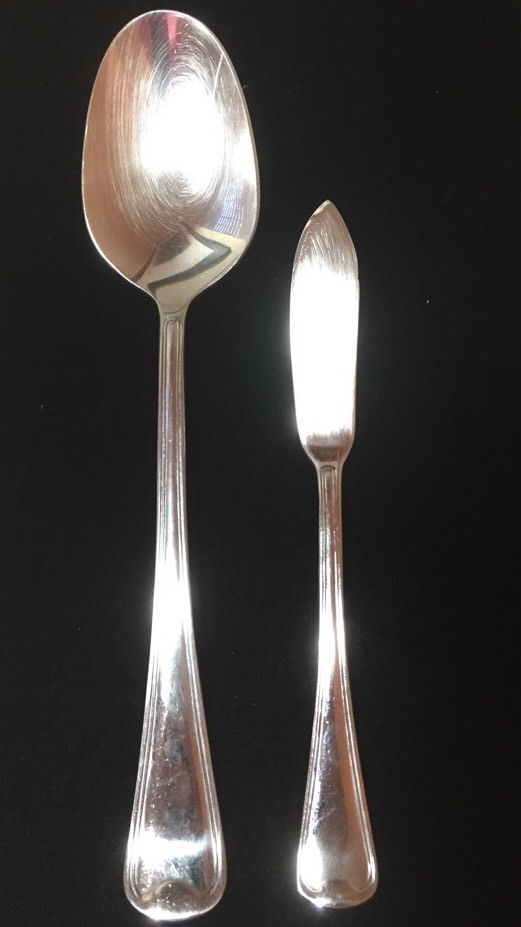 Oneida Flambé Serving Spoon Master Butter Knife Stainless 18/10 Discontinued