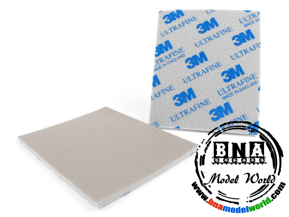 3M Softback Sanding Sponge - Ultrafine #800 - #1000 Grits (Size: 114mm x 139mm)