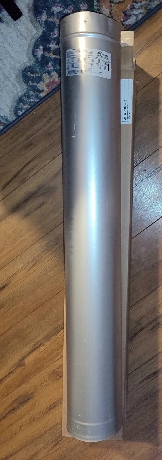 3" Diameter 36" Vent Length Stainless Steel Venting| VENT IS BENT, VIEW PICS!