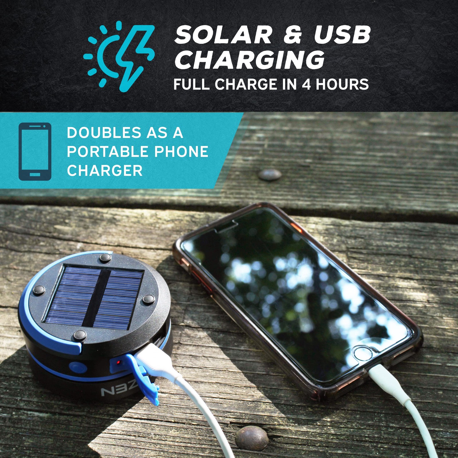 Outdoor Solar Lantern - Solar or Plug Rechargeable Lantern - Collapsible LED ...