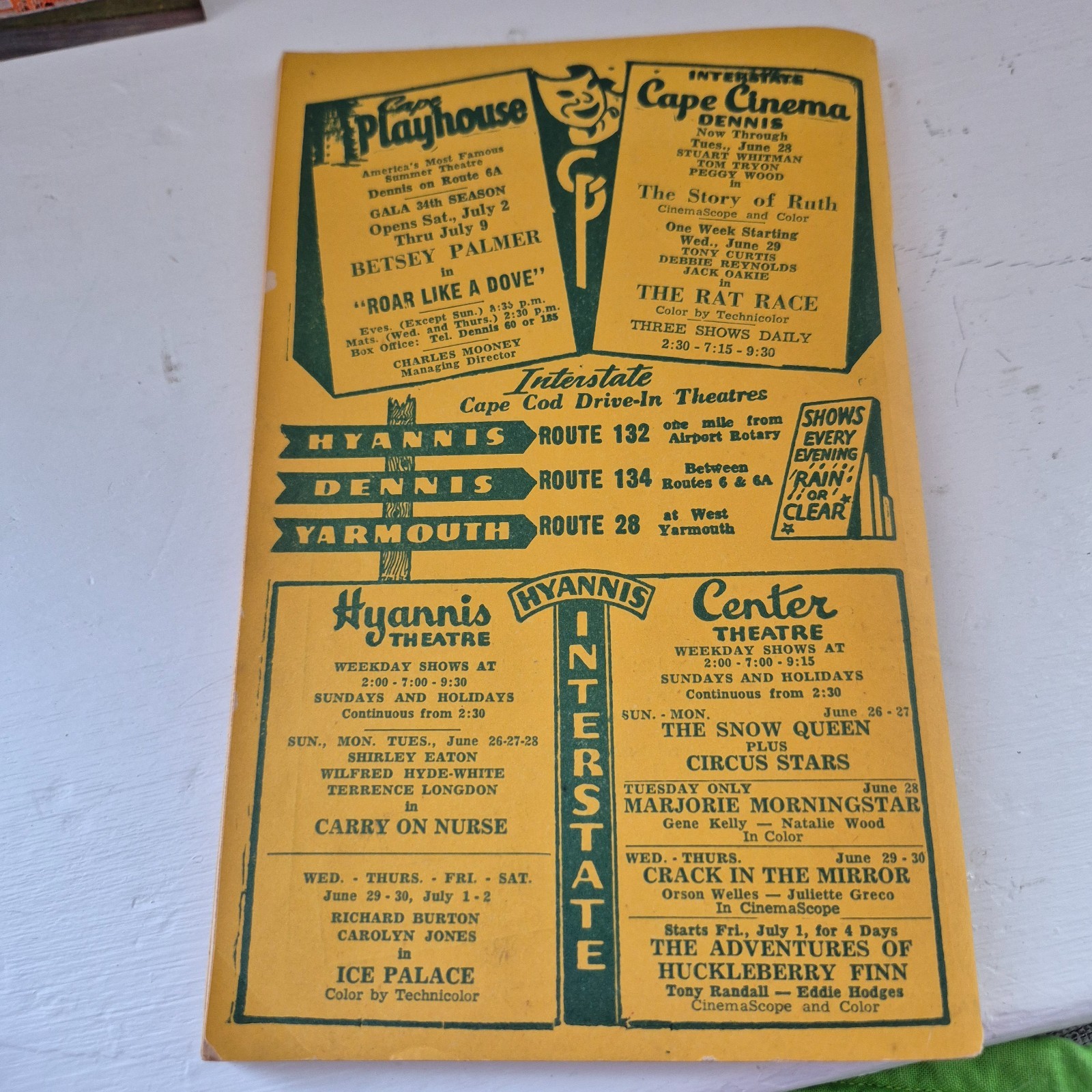 Lot Vintage 50s Cape Cod Guide Magazine Pamphlet Postcards Map Martha's Vineyard