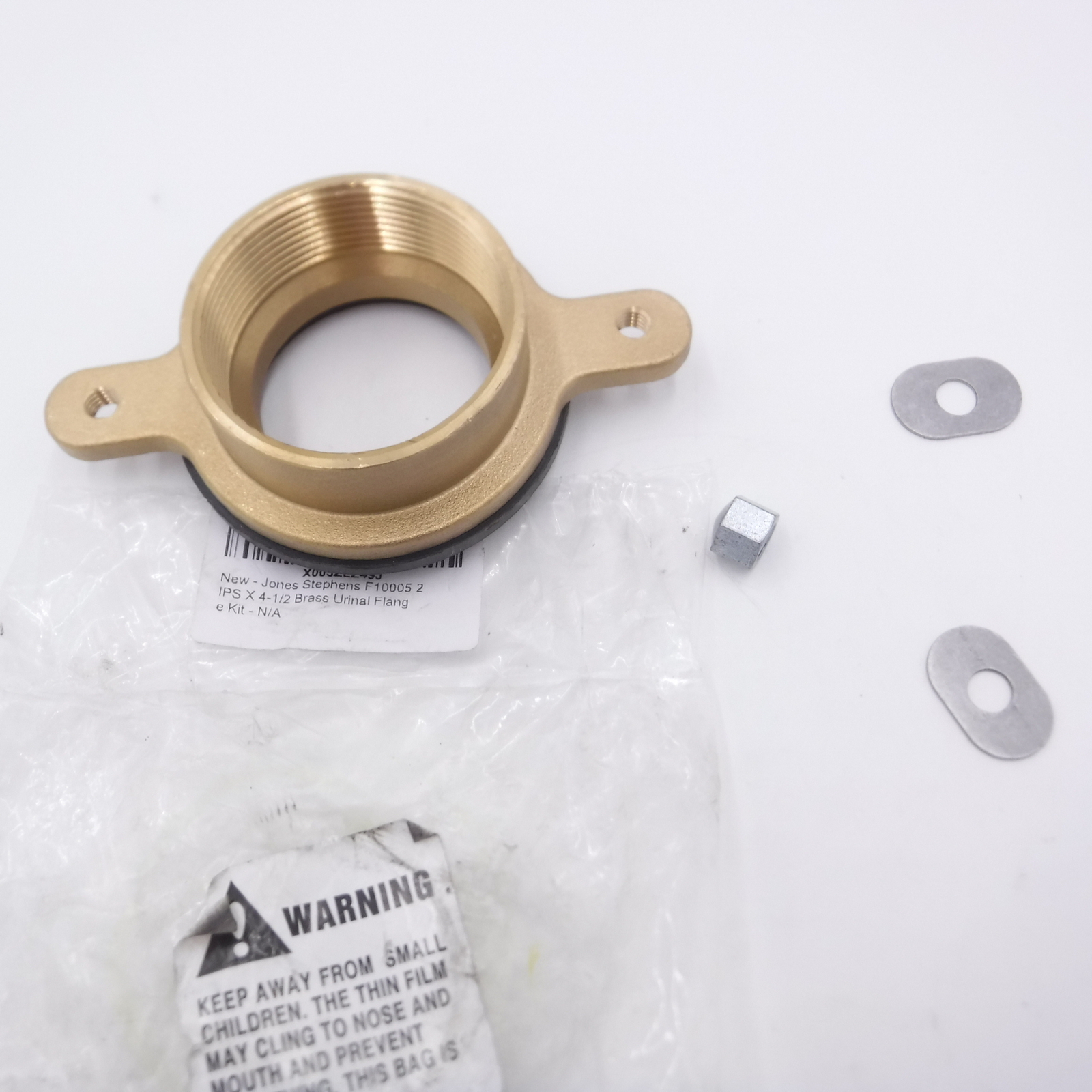Jones Stephens 2" IPS x 4-1/2" Brass Urinal Flange Kit F10005
