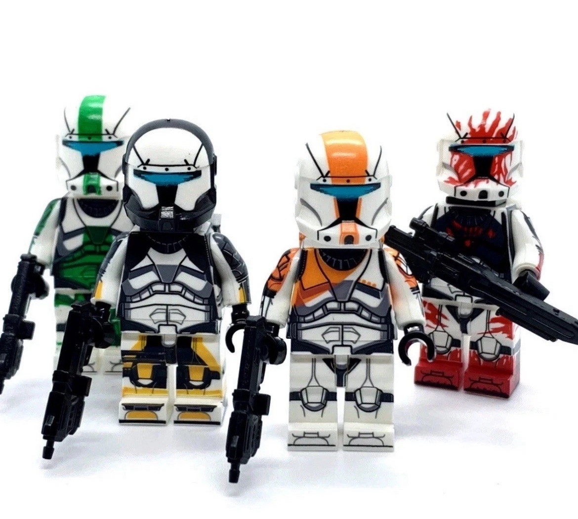 Custom Delta Squad Boss Fixer Scorch Sev Minifigures – Clone Commandos Set