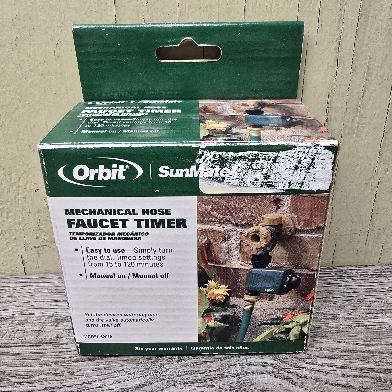 Orbit SunMate Mechanical Hose Faucet Timer Model 62018 New Old Stock NOS