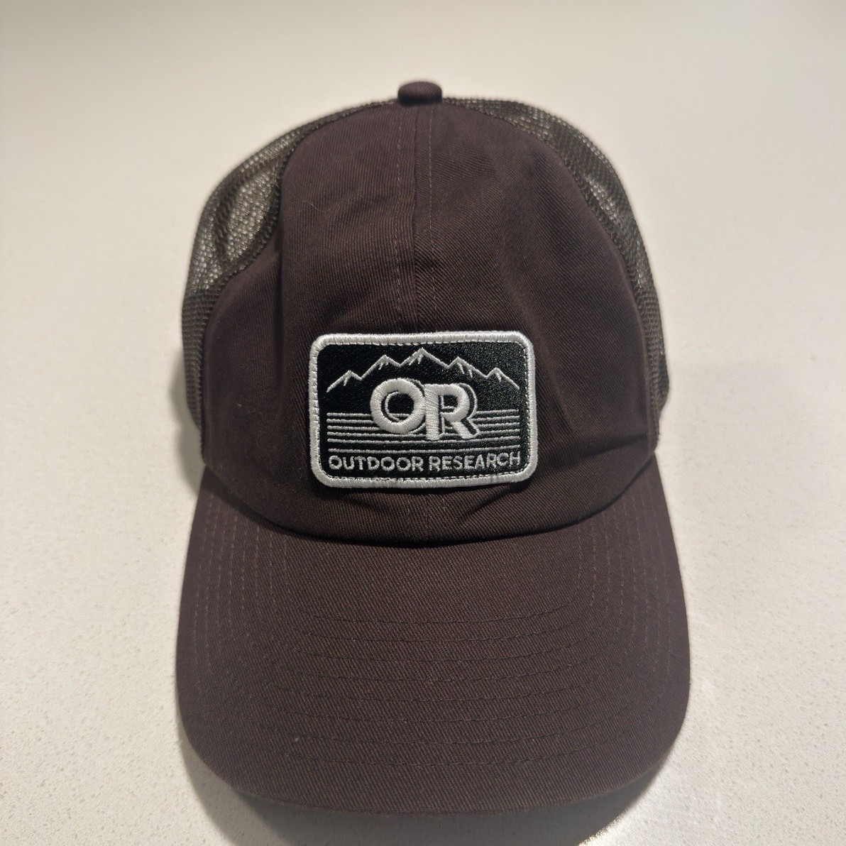 Outdoor Research Baseball Cap Mesh Fabric Brown Black Adjustable Hat