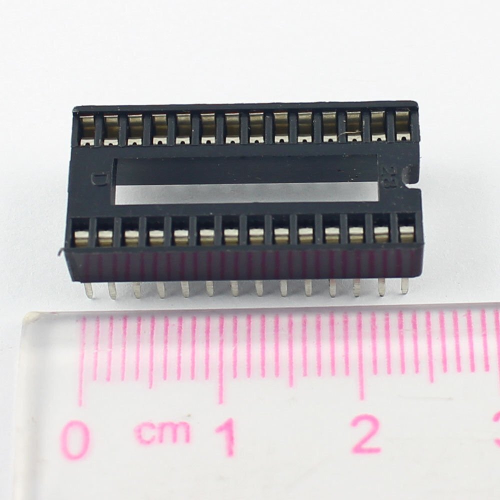 5Pcs New 1.778mm Pitch 28 Pin DIP Solder Type IC Socket Adapter Connector