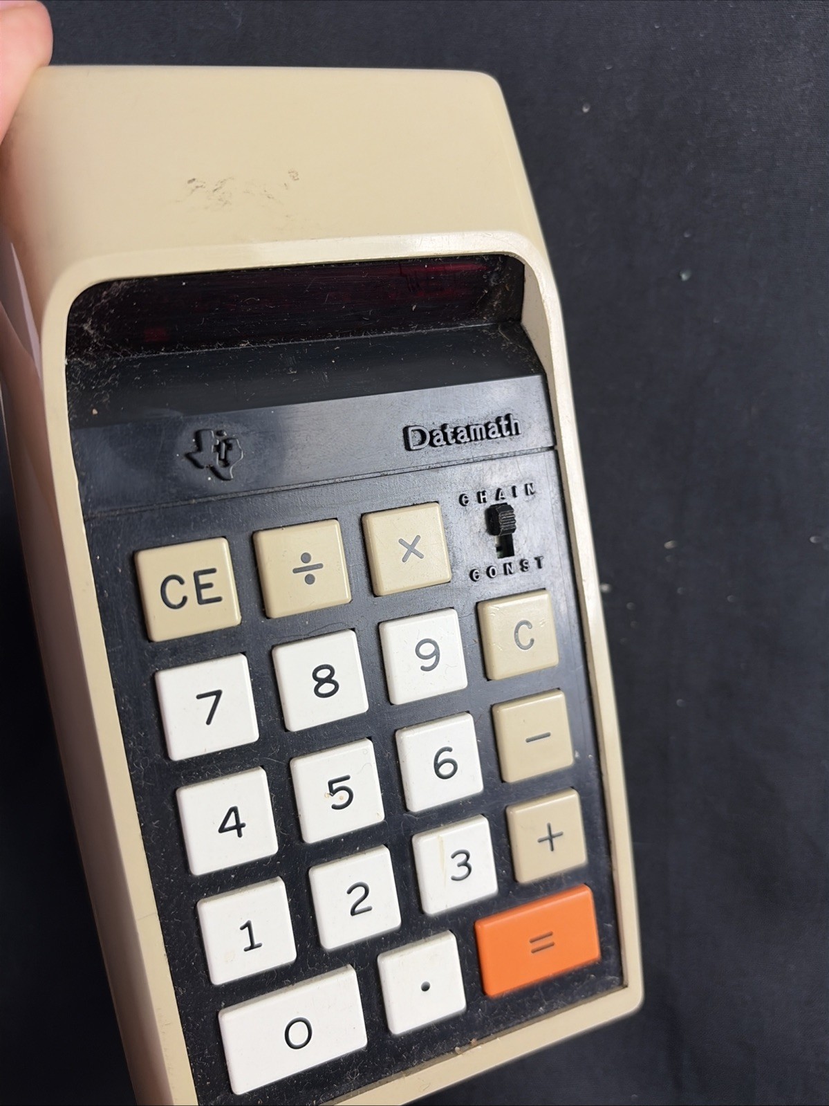 T.I. TEXAS INSTRUMENTS DATAMATH 1970s Vintage ELECTRONIC CALCULATOR