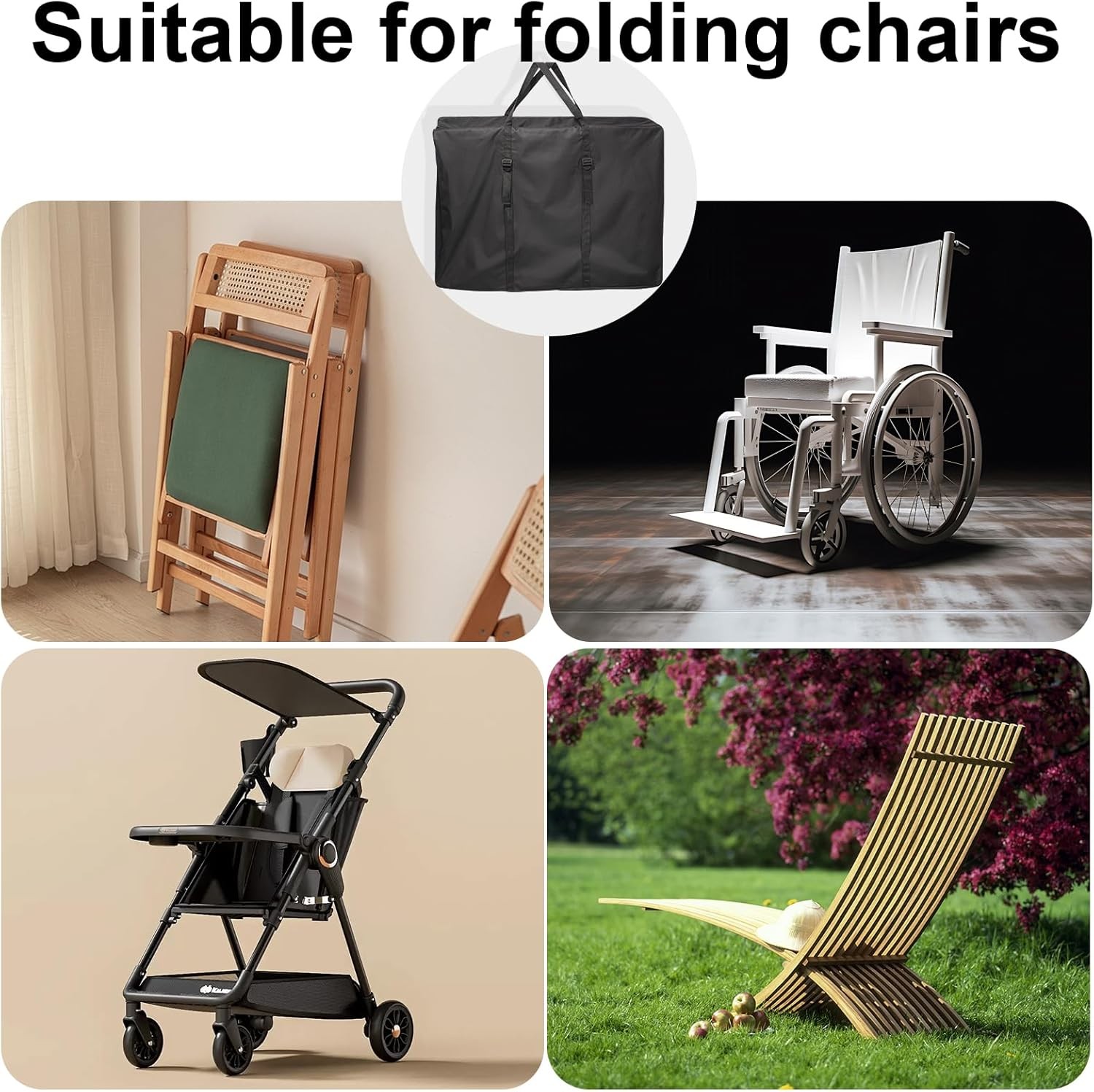 Folding Chair Storage Bag Waterproof 600D Folding Table Carry Bag with Double