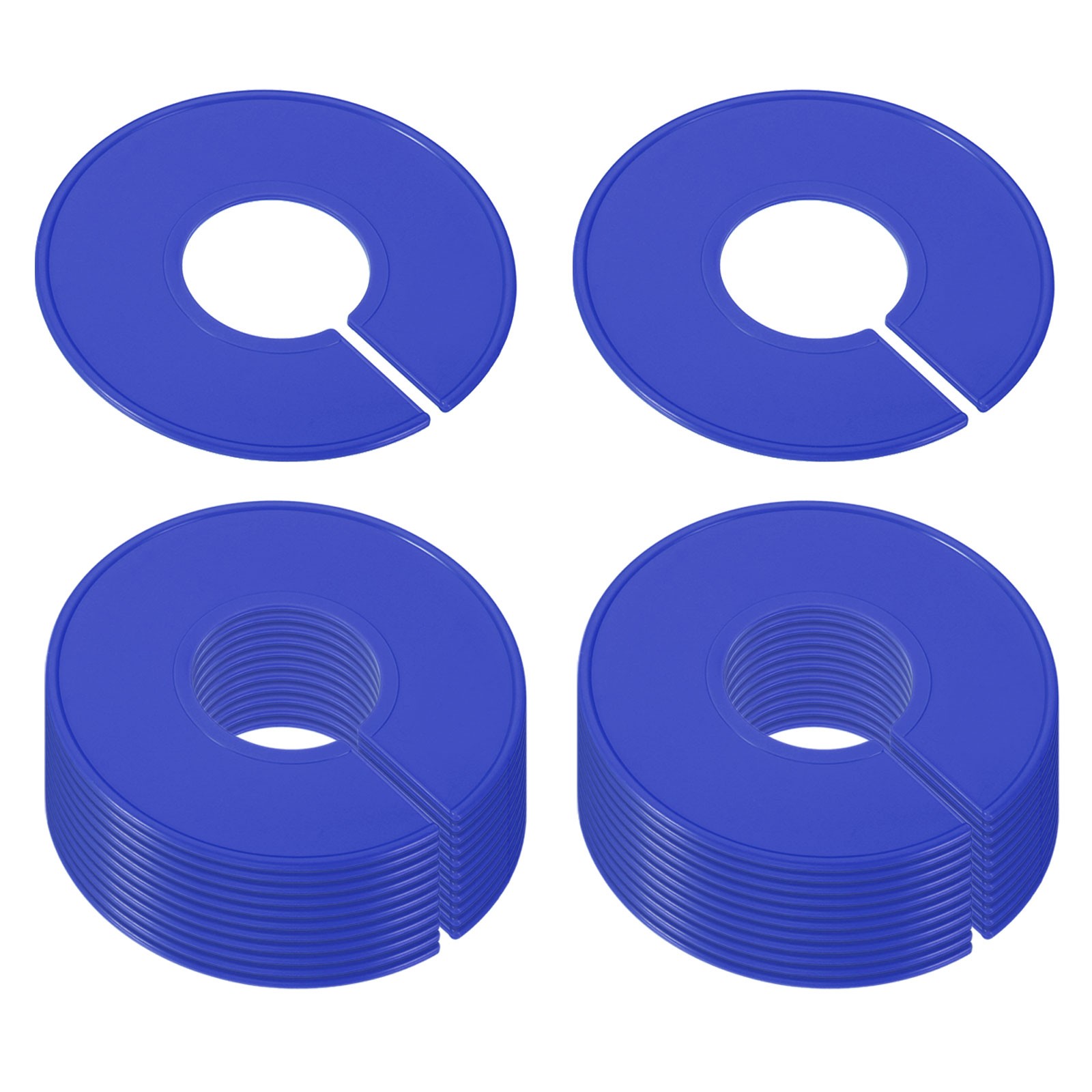 24pcs Clothes Dividers Clothing Rack Size Dividers Round Separator Dark Blue