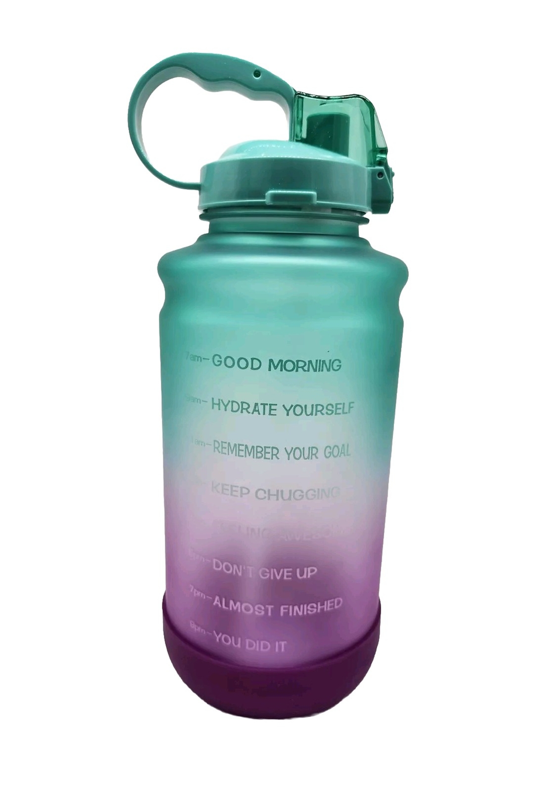 Motivational Water Bottle with Straw & Handle,One Gallon Water Bottle 128 Oz/3.8