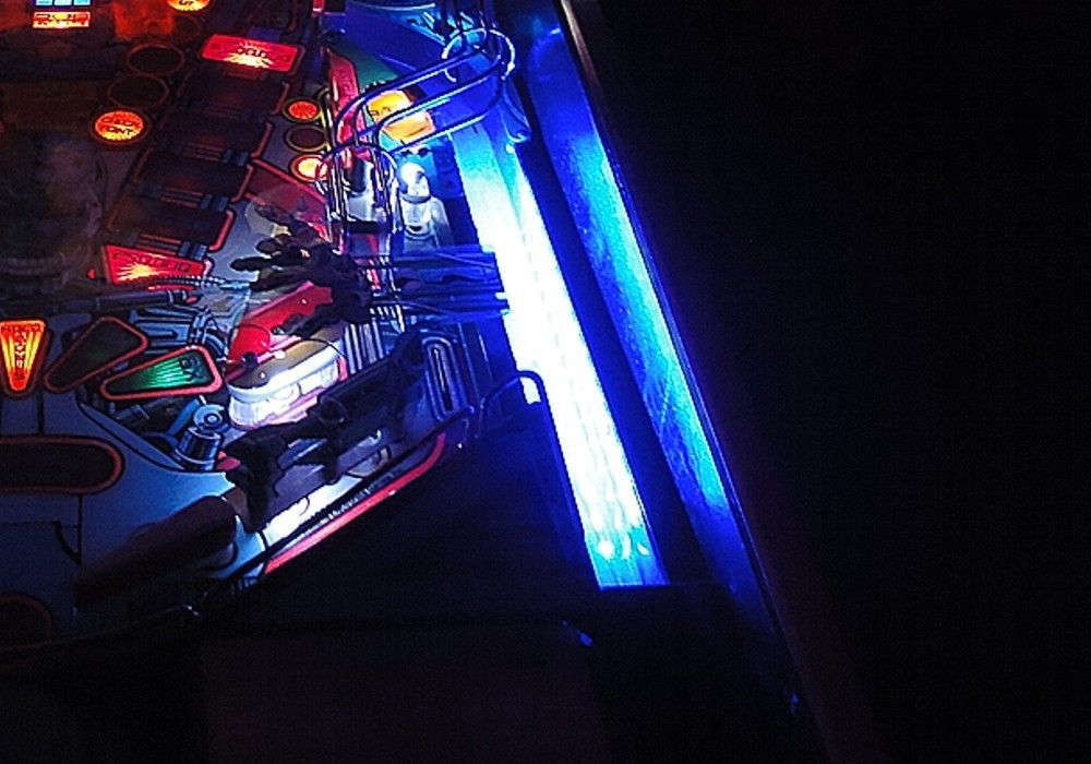 TERMINATOR 2 T2 Pinball shooter lane light mod BLUE