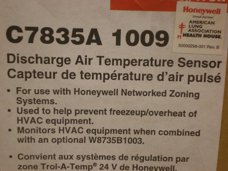 HONEYWELL DISCHARGE AIR TEMPERATURE SENSOR C7835A1009