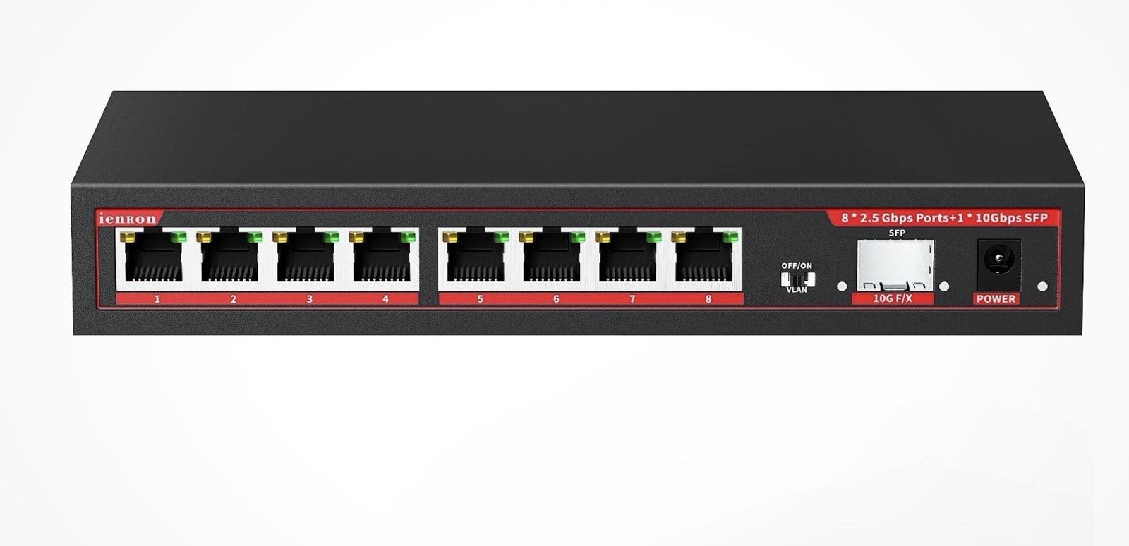 2.5G Switch 9 Ports with 1*10Gb switches , 8 Ports 2.5Gb and 1x10G SFP (open Box