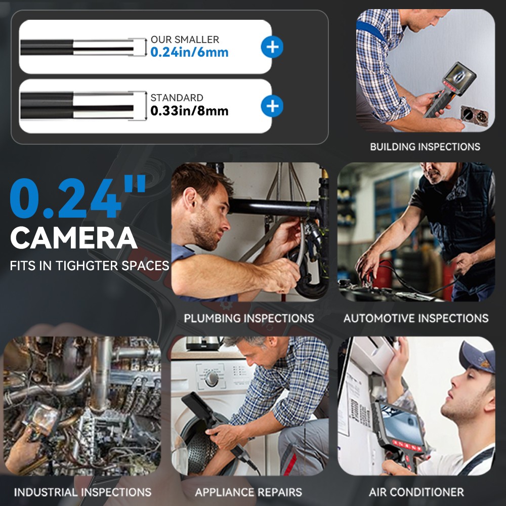 2026HOT Endoscope 2-Way 360° Inspection Camera Articulating Borescope Rigid IOS